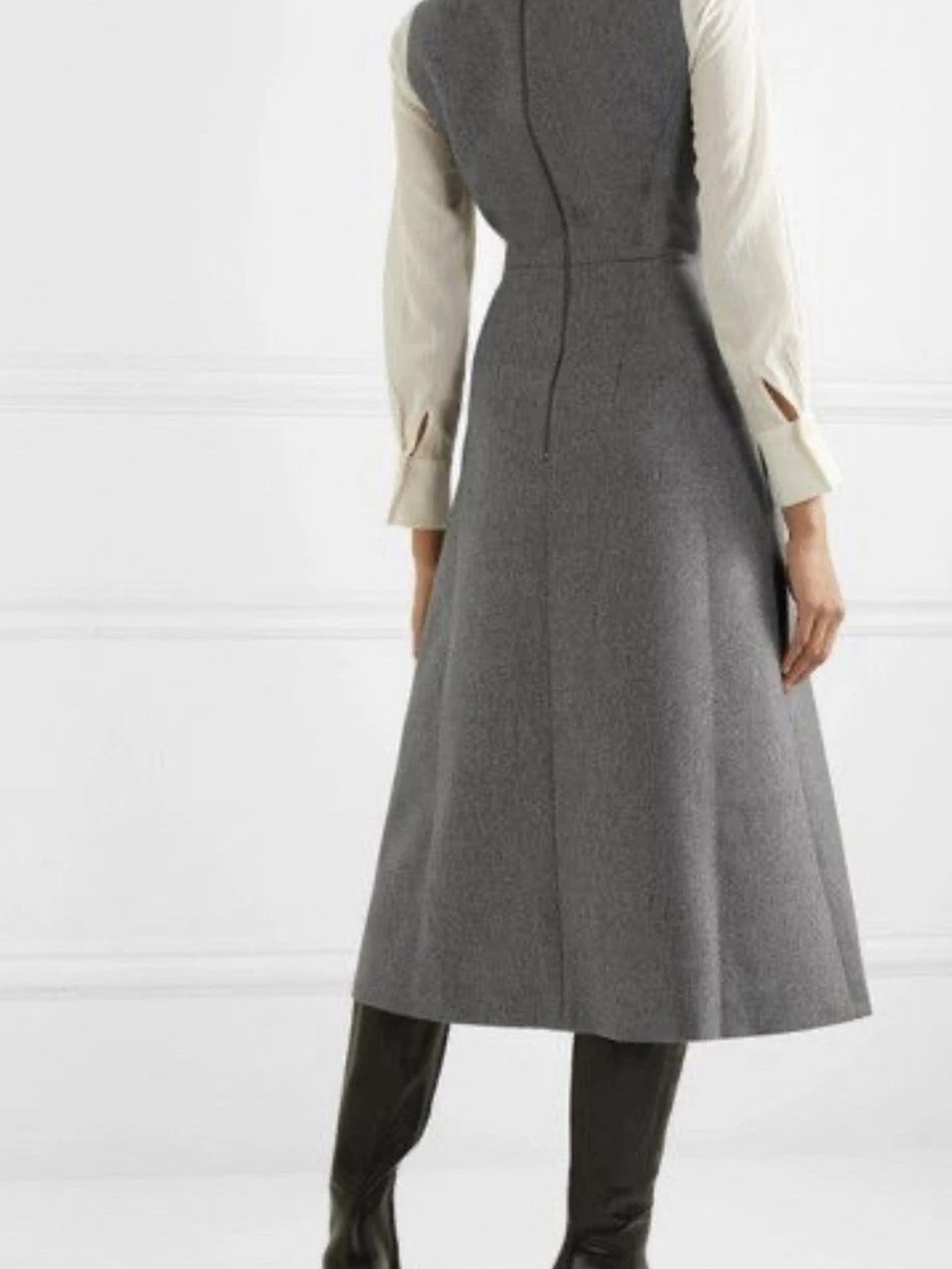 CEFINN Tilda Two Tone Wool Blend Midi Dress Size 10. - Picture 2 of 10